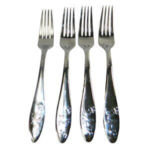Lenox Butterfly Meadow Dinner Forks Set Of 4 In Great Condition Still Shiny!